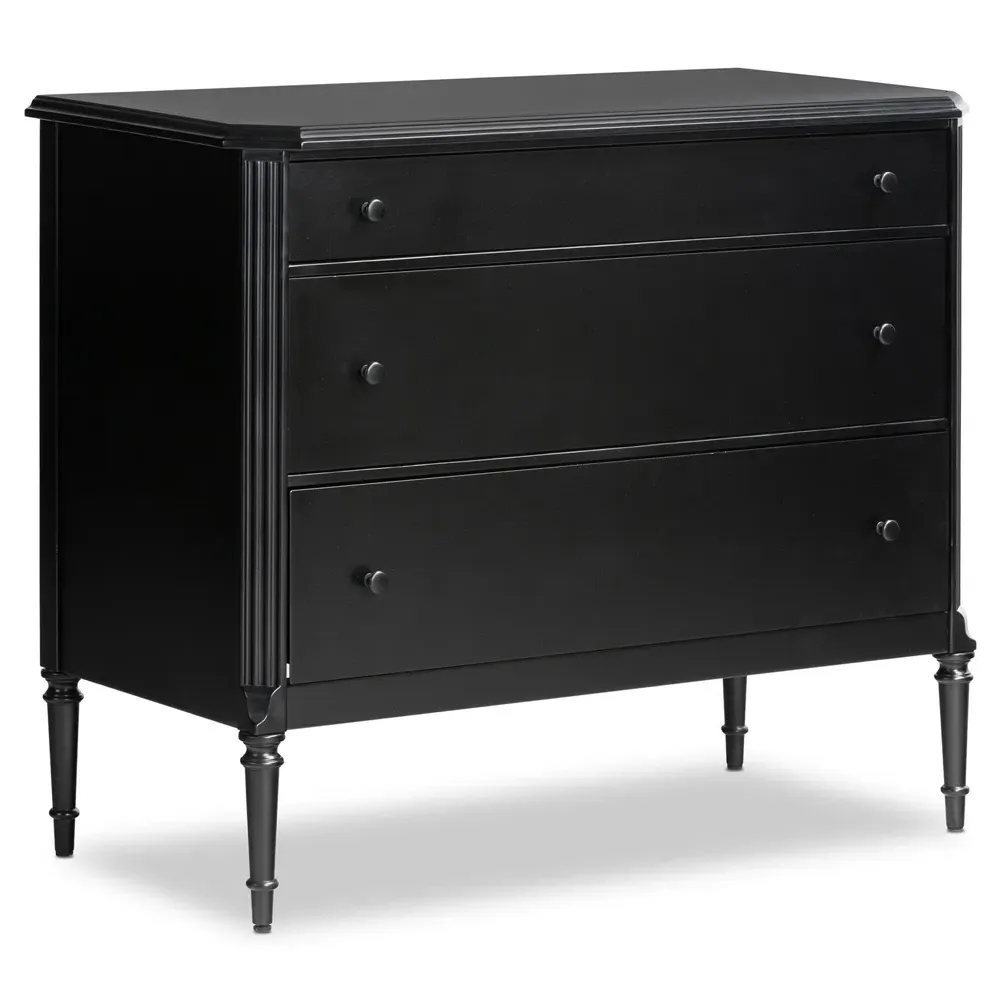 Olivia Bachelor Chest - Black, Iron