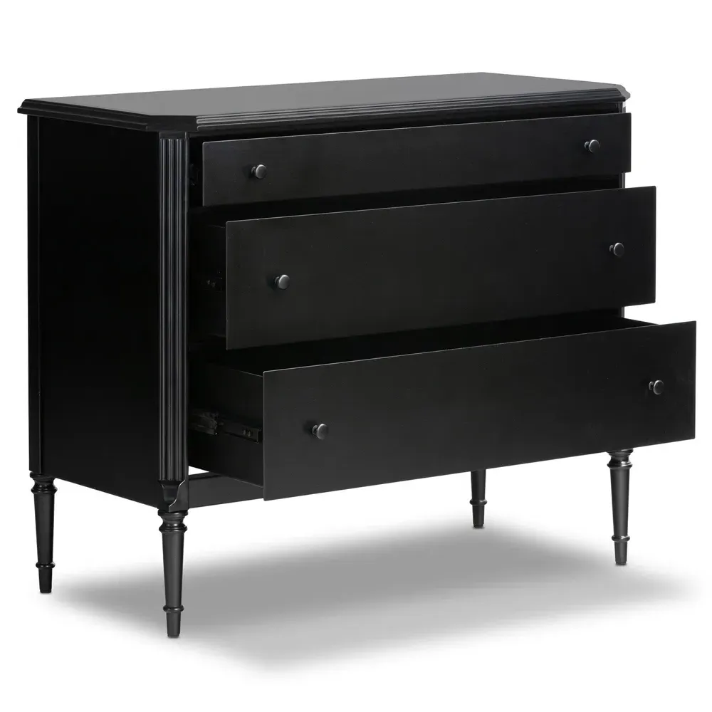 Olivia Bachelor Chest - Black, Iron