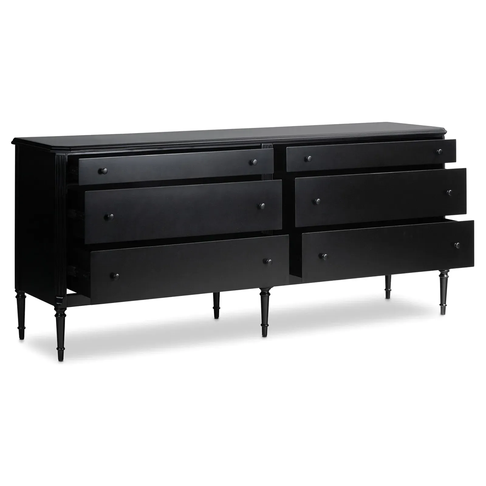 Olivia Double Dresser - Black, Iron