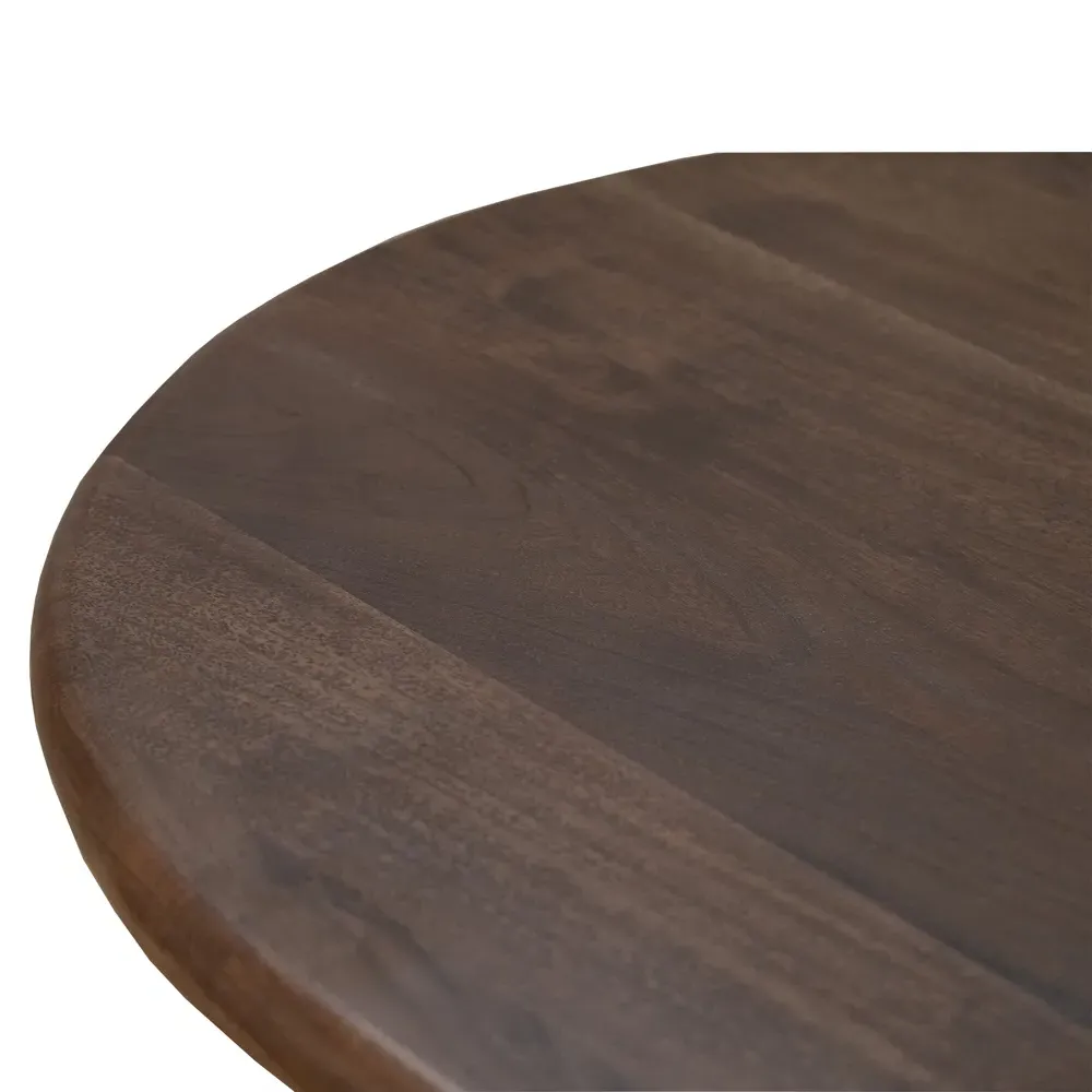 Olivia Oval Dining Table - Dark Brown, Acacia