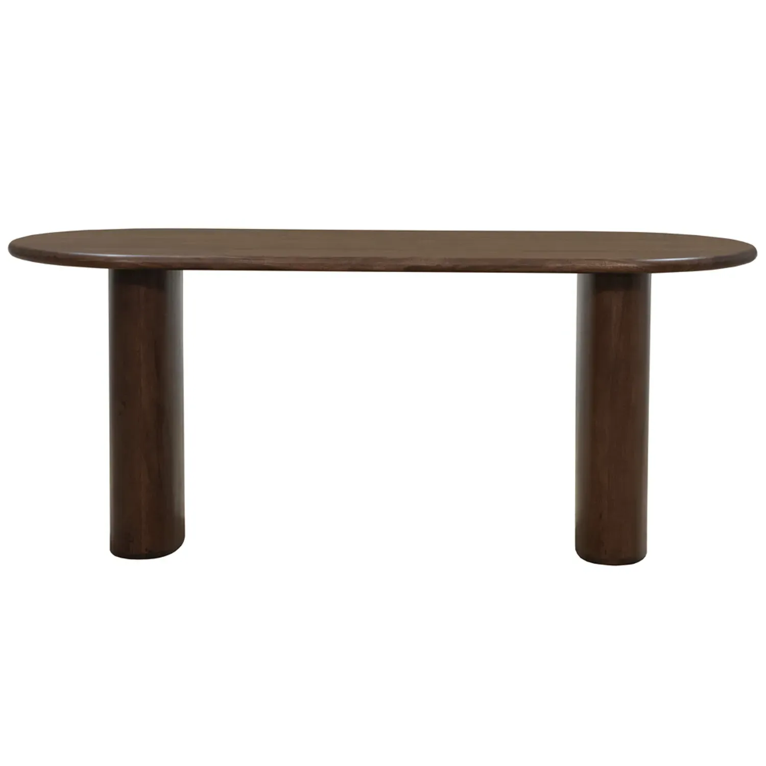 Olivia Oval Dining Table - Dark Brown, Acacia image