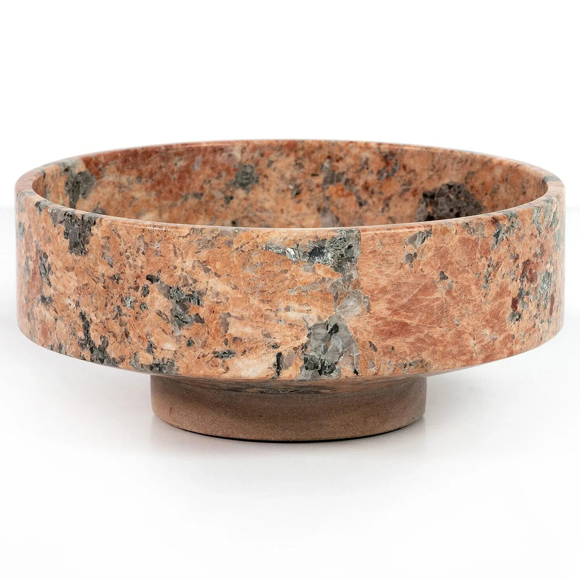 Olivia Round Decorative Bowl - Red Marble