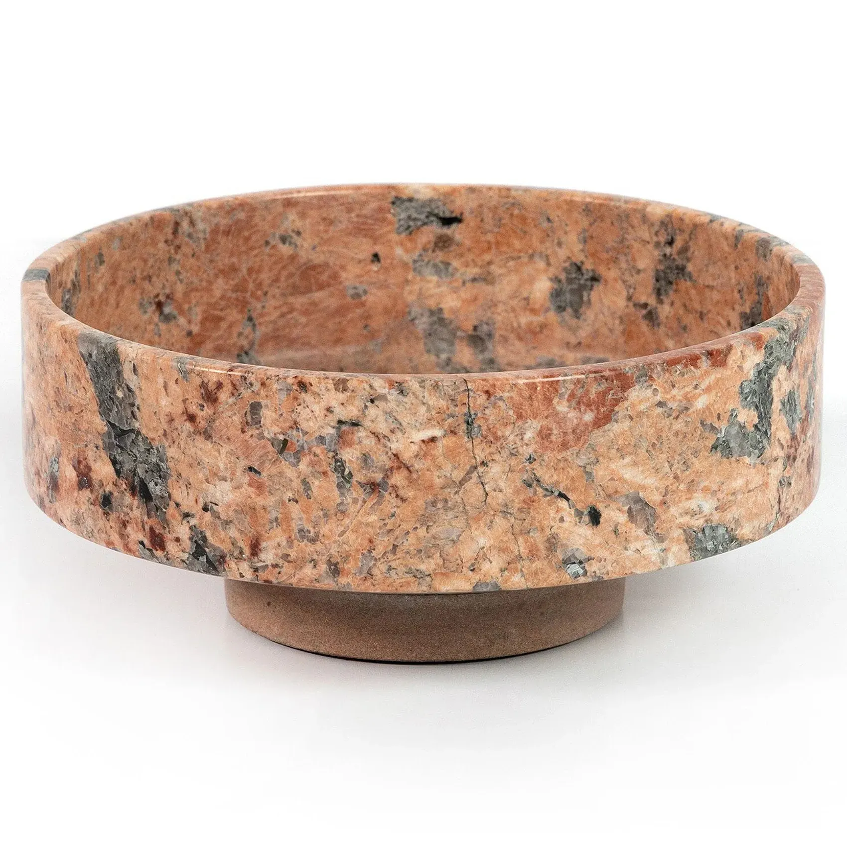 Olivia Round Decorative Bowl - Red Marble