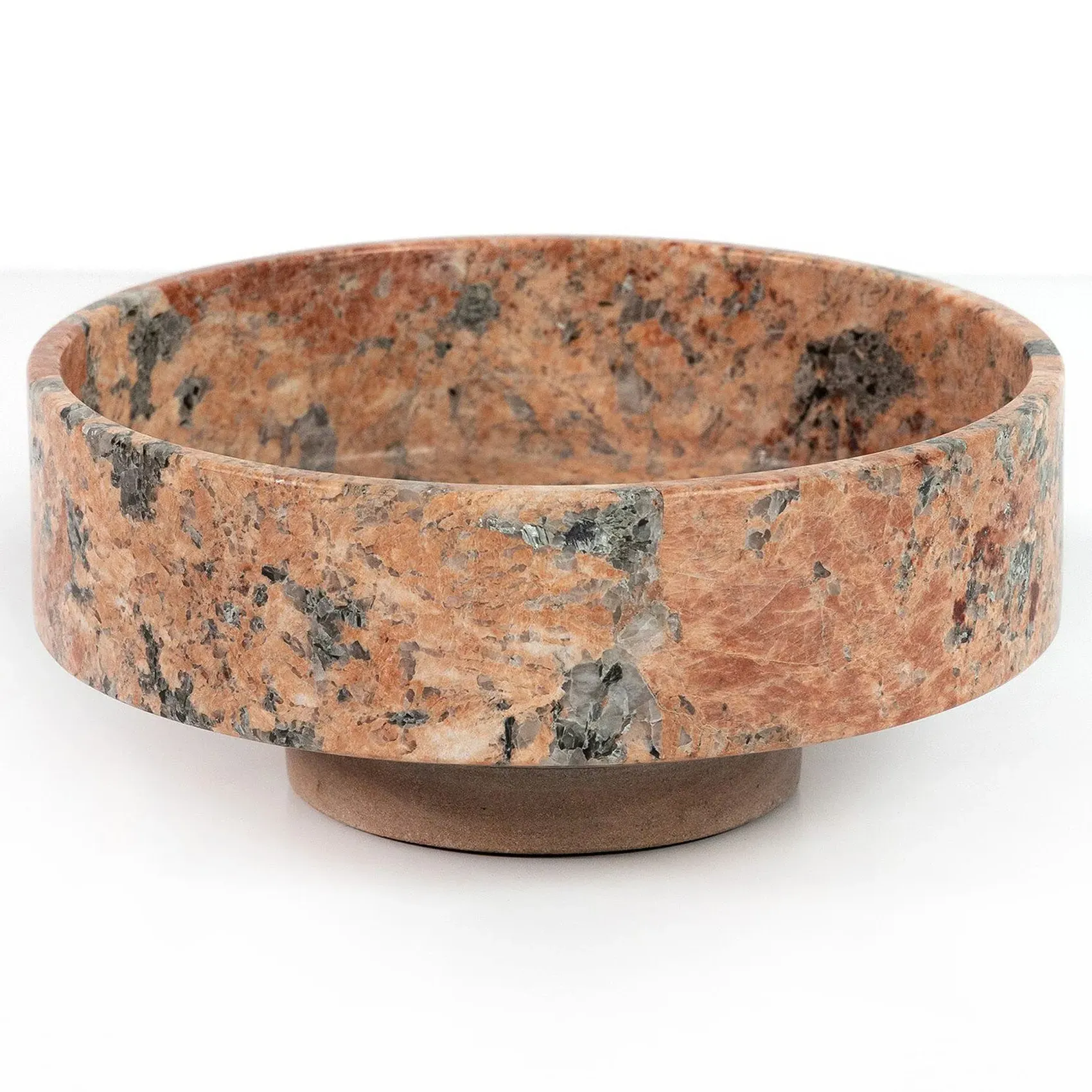 Olivia Round Decorative Bowl - Red Marble