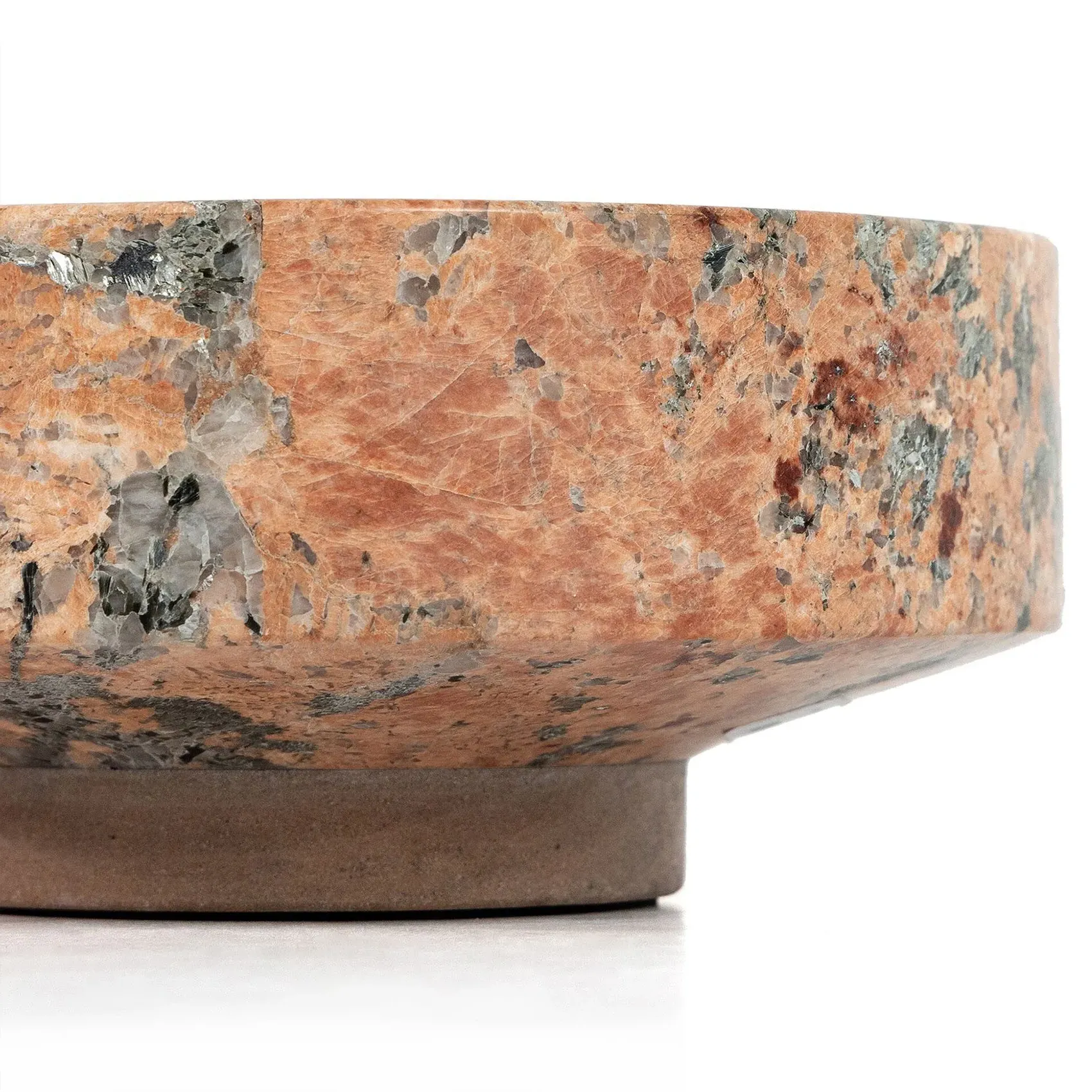 Olivia Round Decorative Bowl - Red Marble