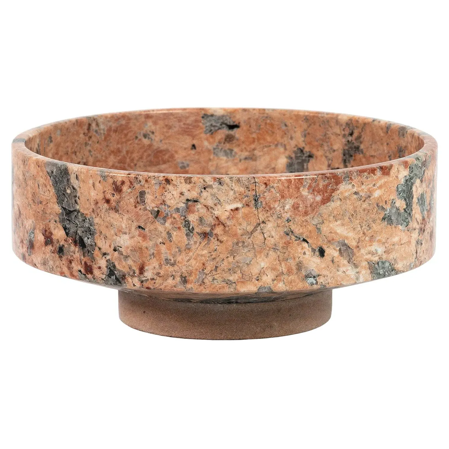 Olivia Round Decorative Bowl - Red Marble