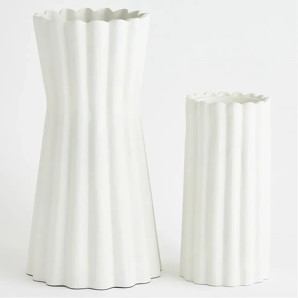 Olivier French Candleholder - White, Aluminum