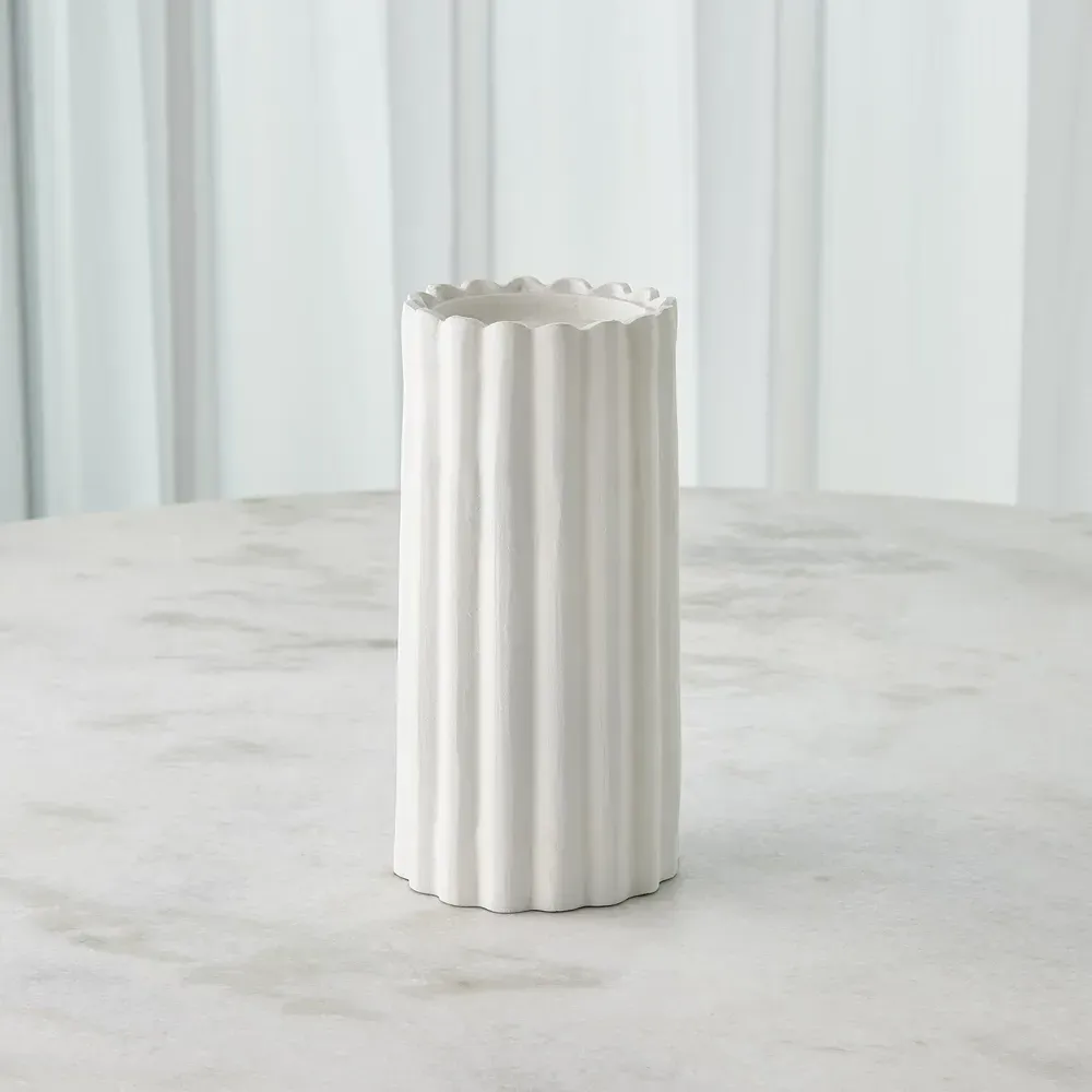 Olivier French Candleholder - White, Aluminum