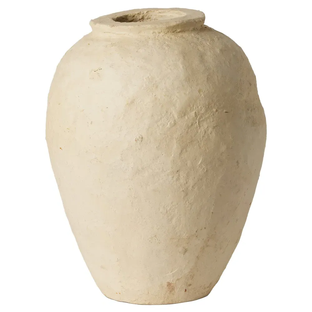 Olivos Small Vessel - Natural, Paper Mache