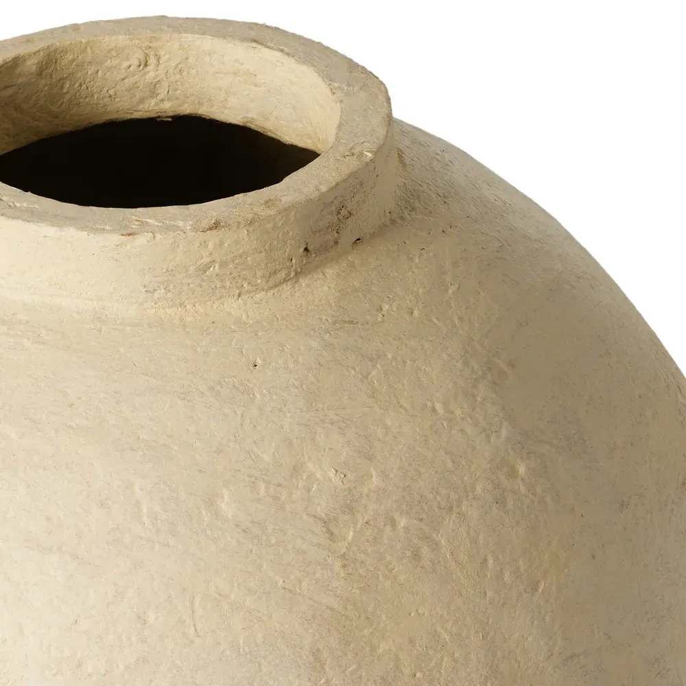 Olivos Wide Vessel - Natural, Paper Mache