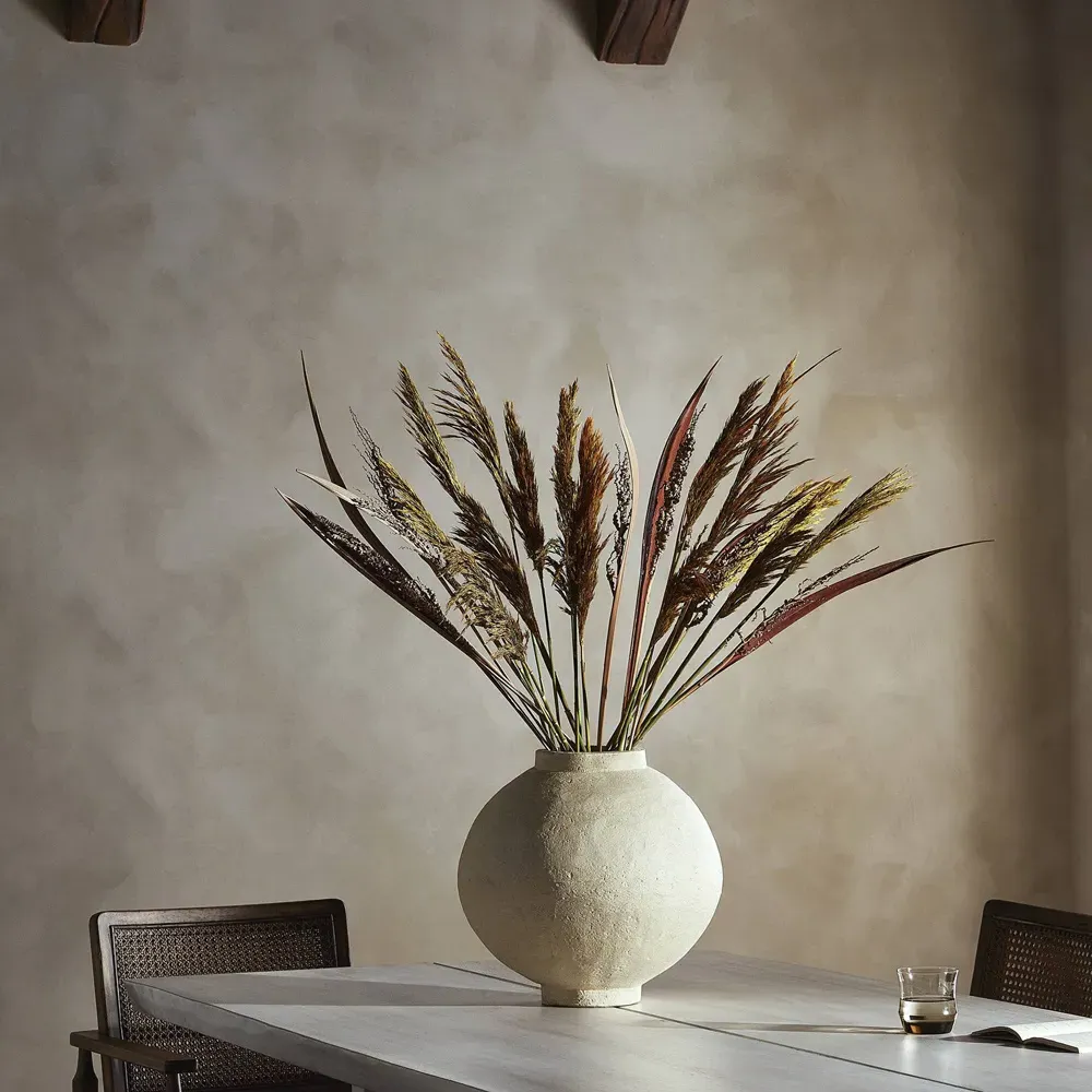 Olivos Wide Vessel - Natural, Paper Mache