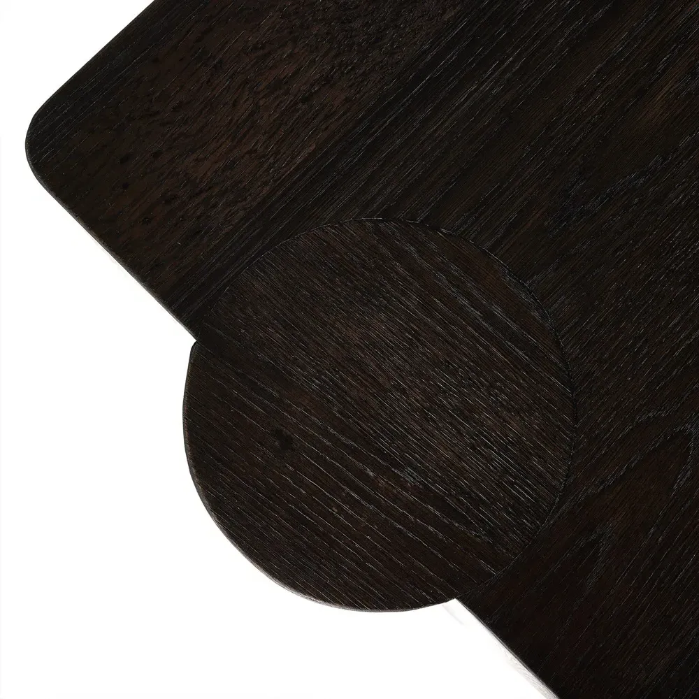 Olson Oak Wood Sideboard - Dark Brown