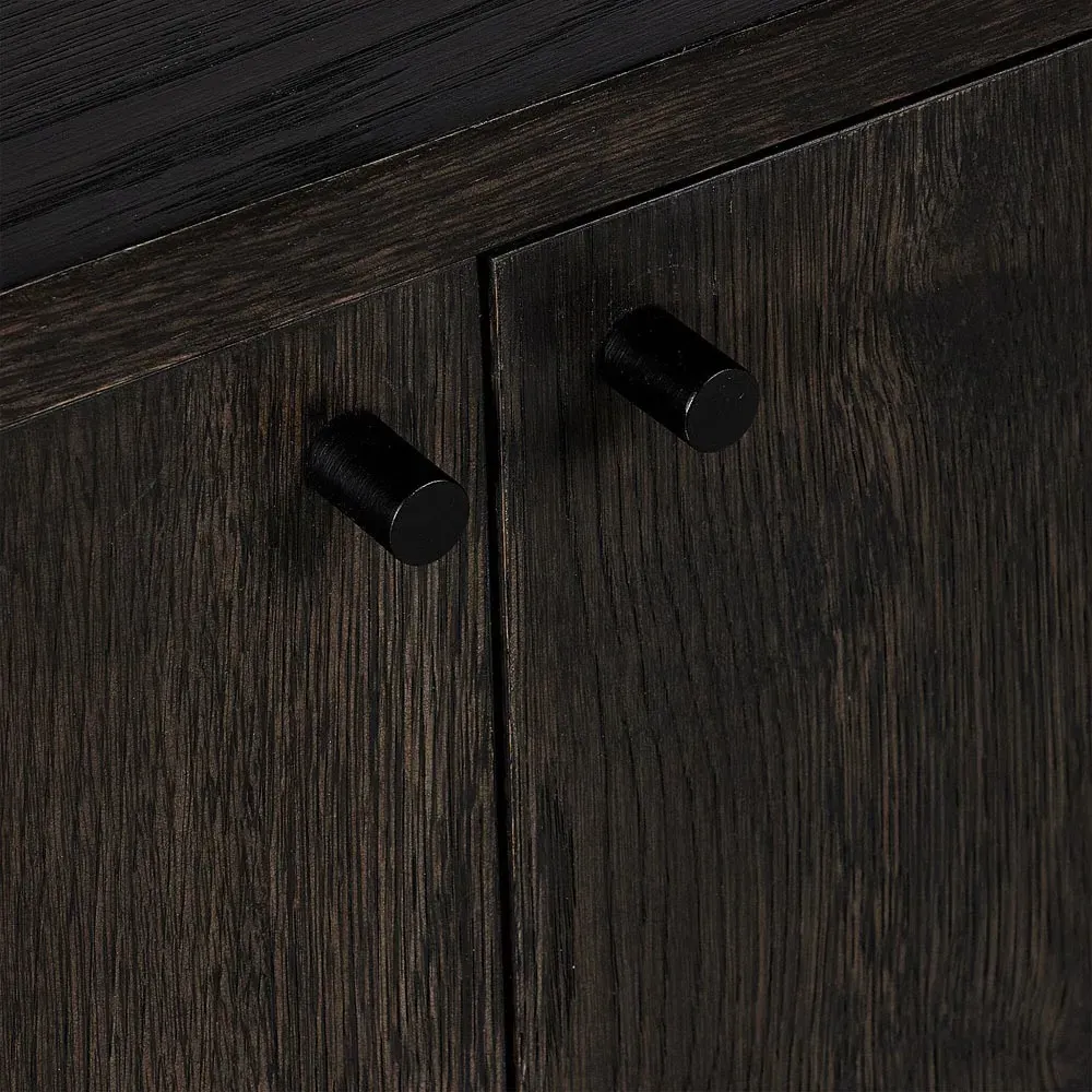 Olson Oak Wood Sideboard - Dark Brown