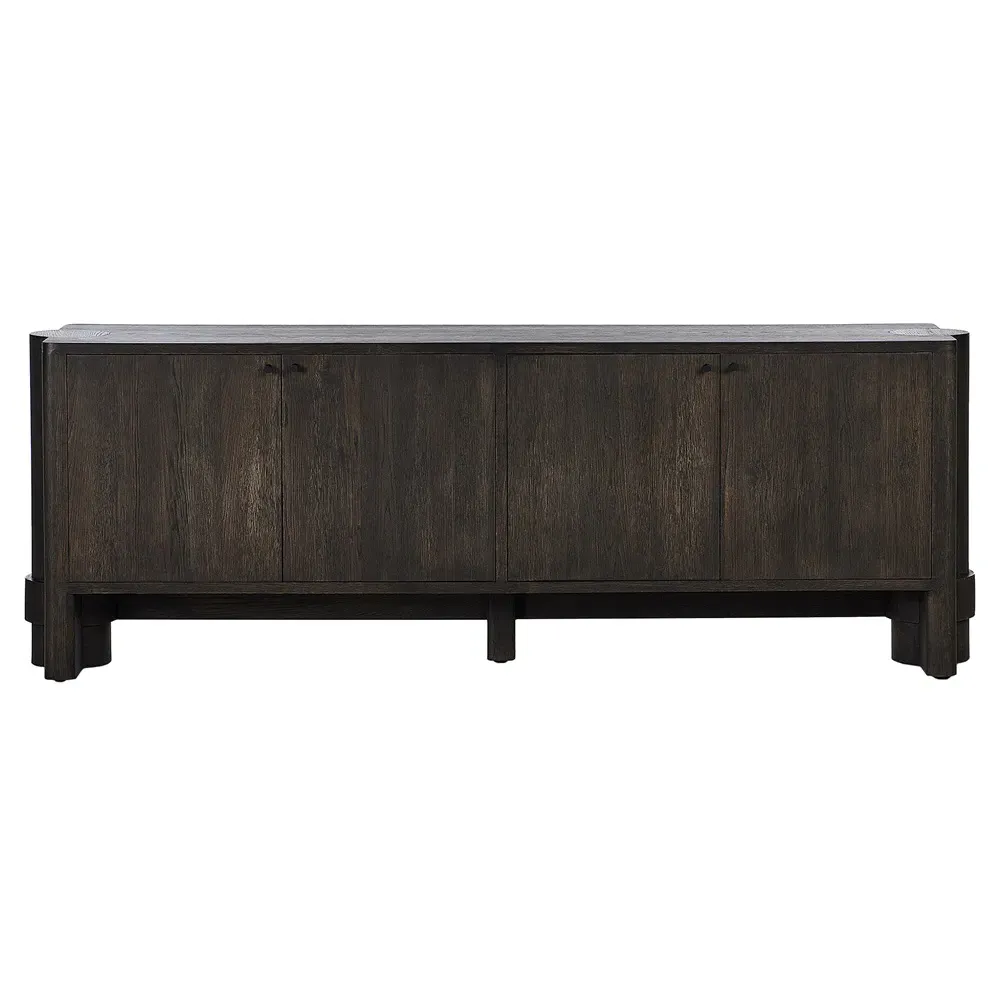 Olson Oak Wood Sideboard - Dark Brown image