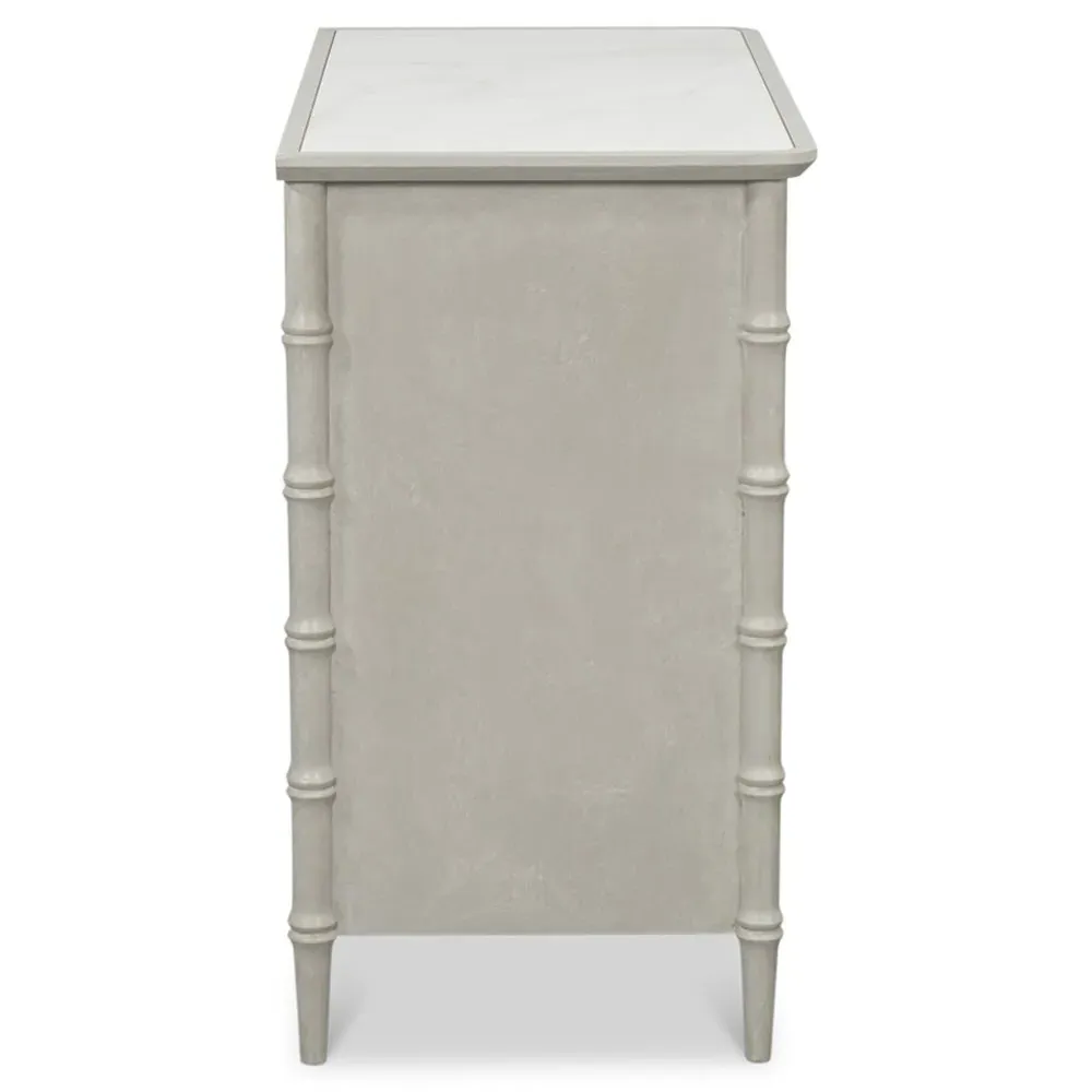 Olyra Bachelor Chest - White, Porcelain
