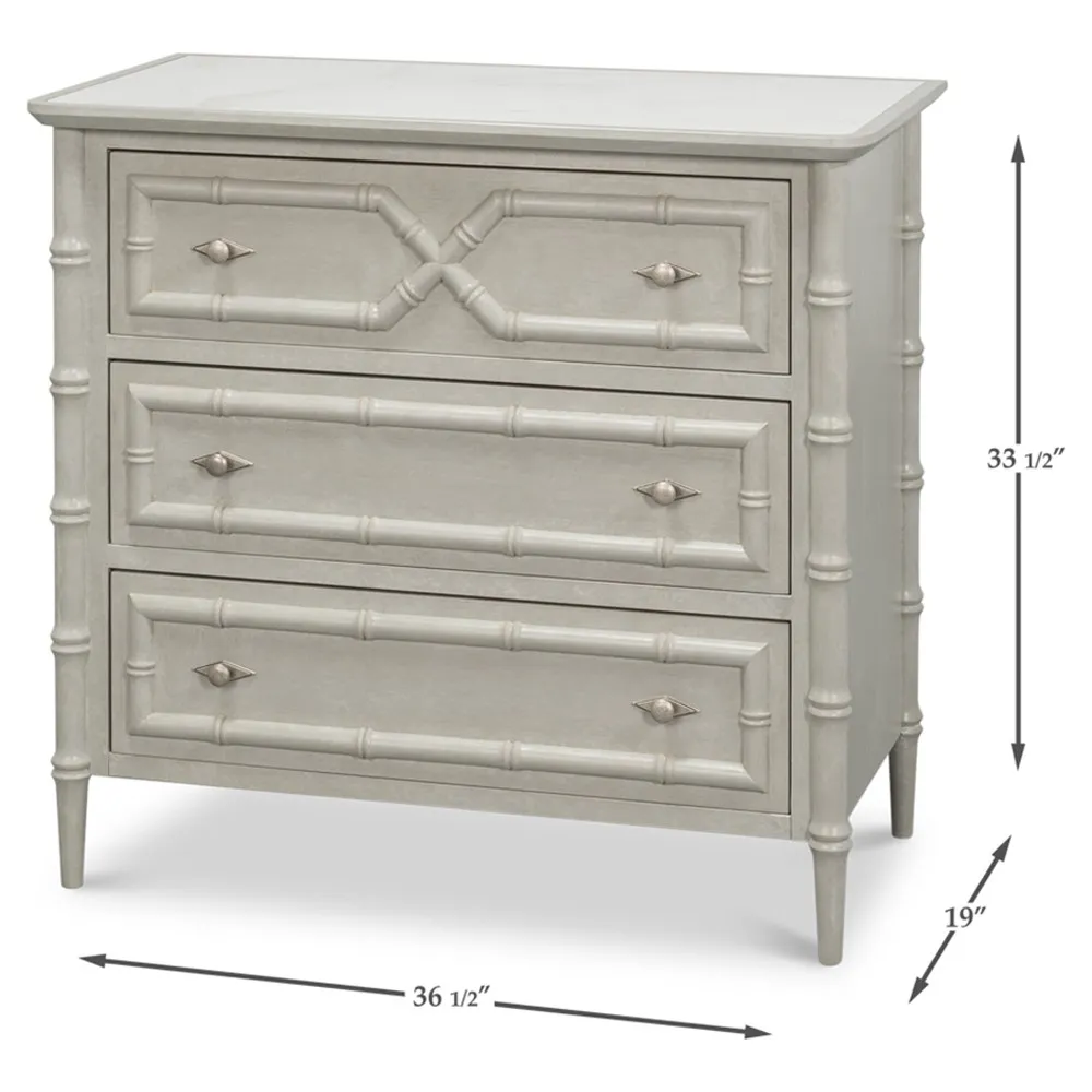 Olyra Bachelor Chest - White, Porcelain