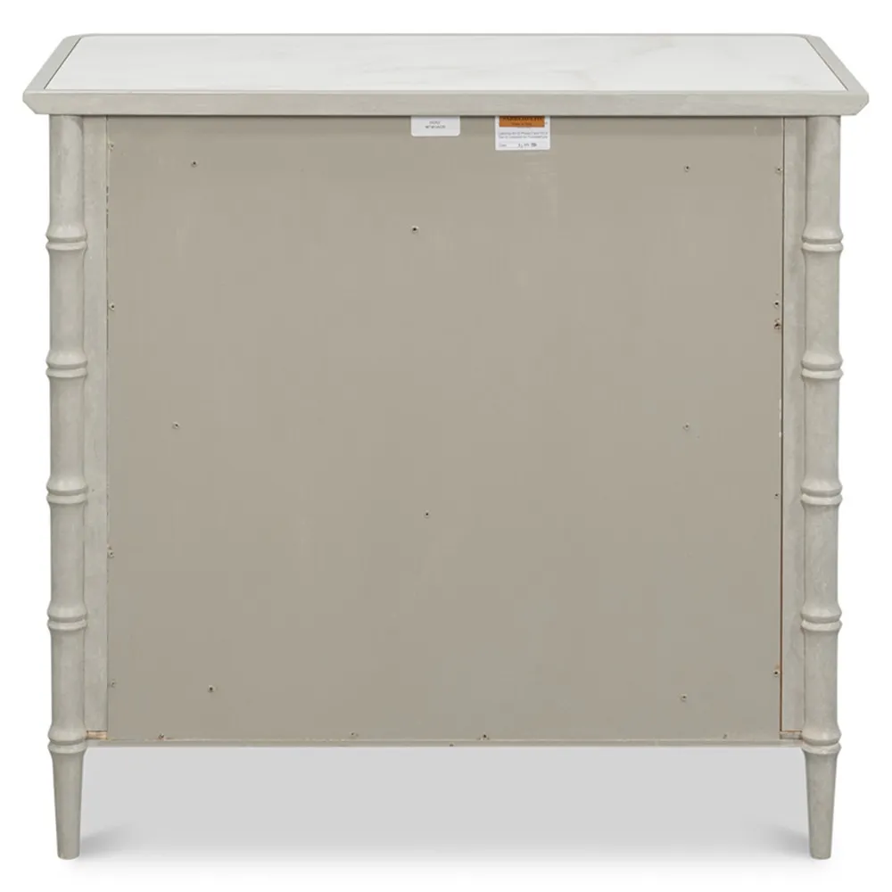 Olyra Bachelor Chest - White, Porcelain