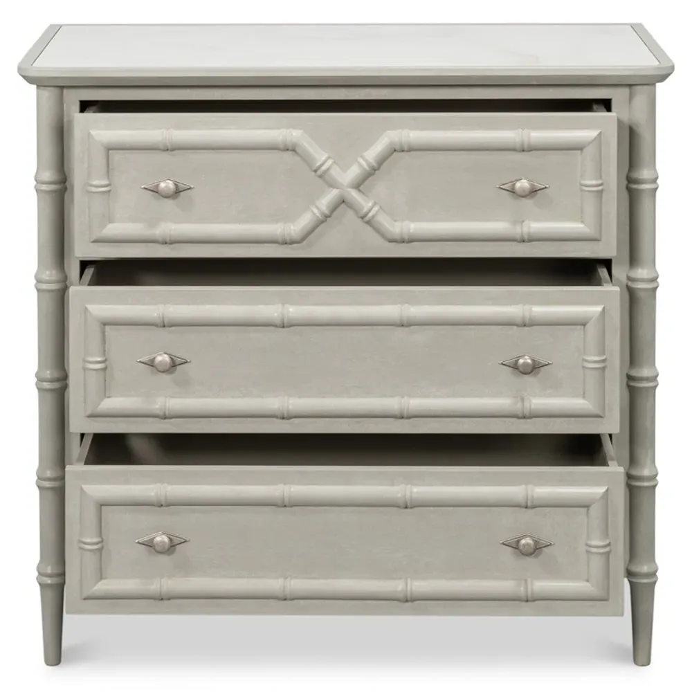Olyra Bachelor Chest - White, Porcelain