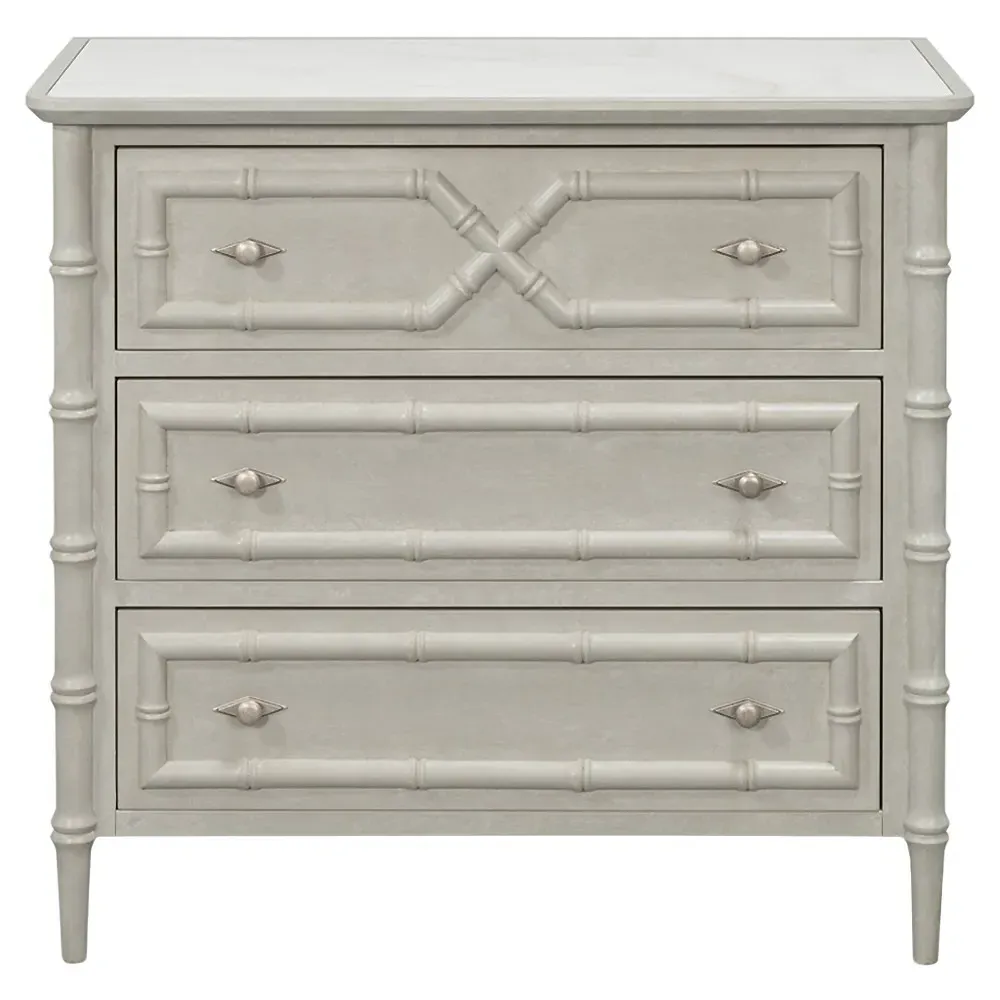 Olyra Bachelor Chest - White, Porcelain