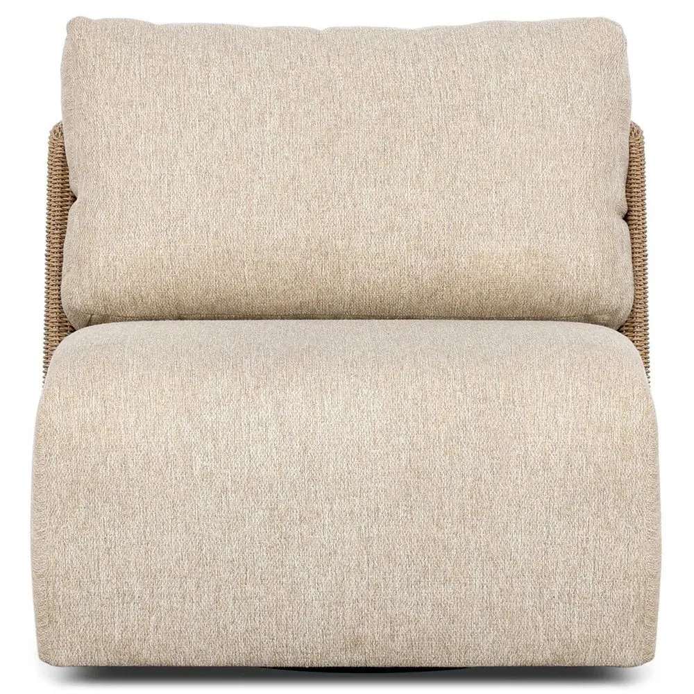 Omarion Woven Outdoor Swivel Chair - Brown, Polyethylene