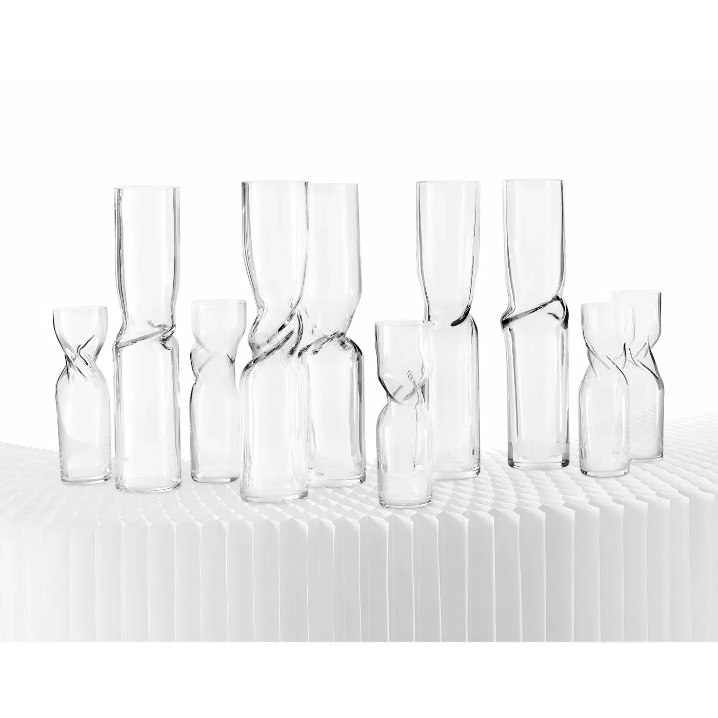 Omnia Twist Decorative Table Vase - Clear, Crystal