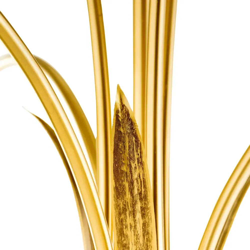 Onoria Arching Arm Floral Chandelier - Brass, Steel