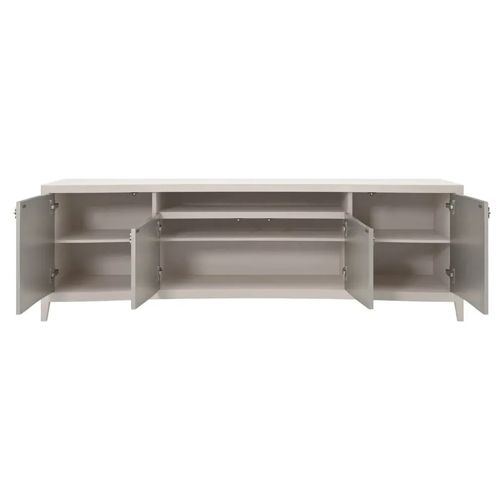 Ophelia Media Cabinet - Beige, Birch Wood