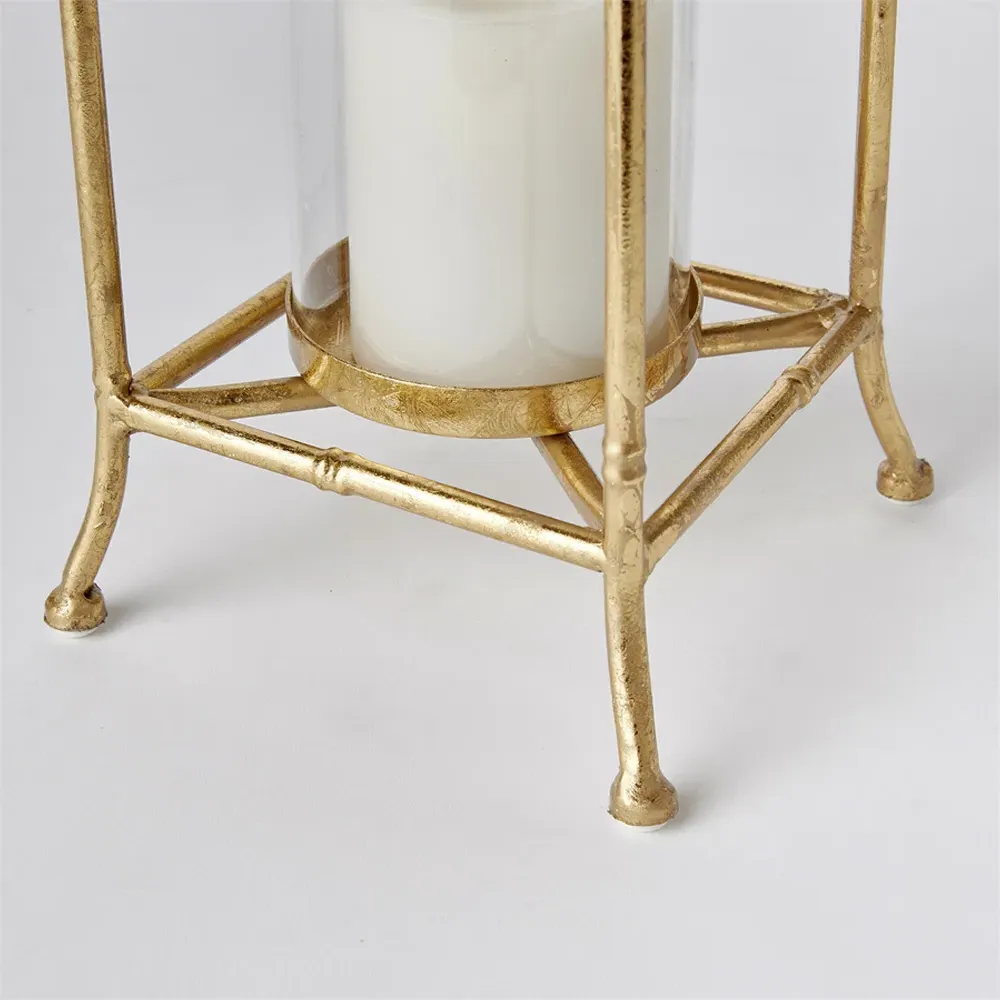 Ophelia Small Lantern Candle Holder - Antique Gold, Iron