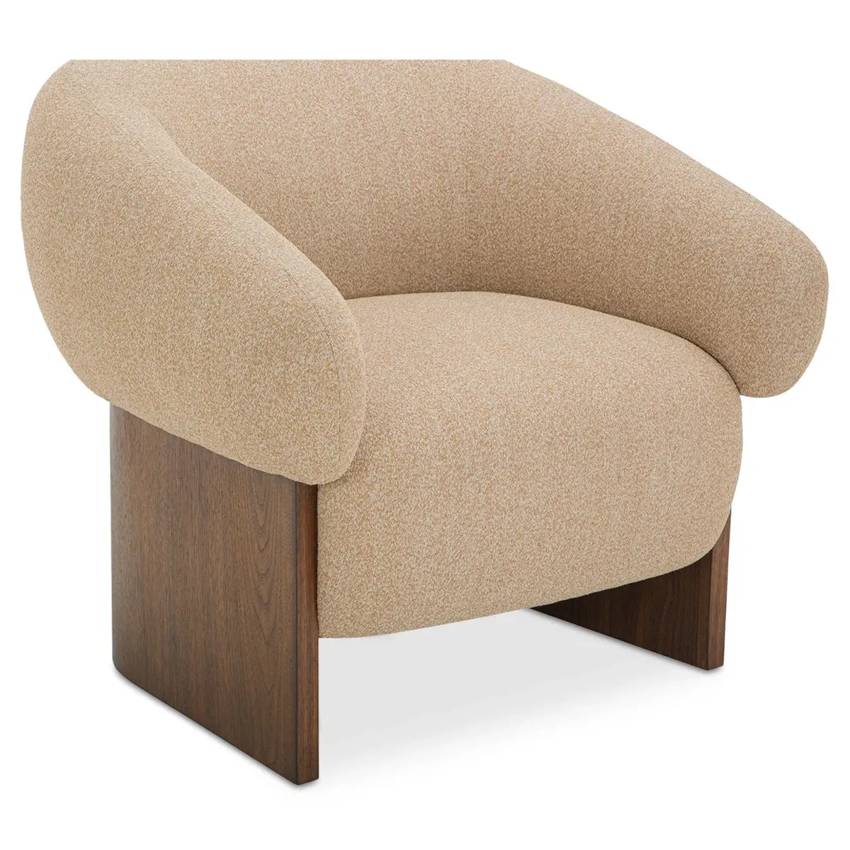Ophelia Tan Boucle Arm Chair - Tan