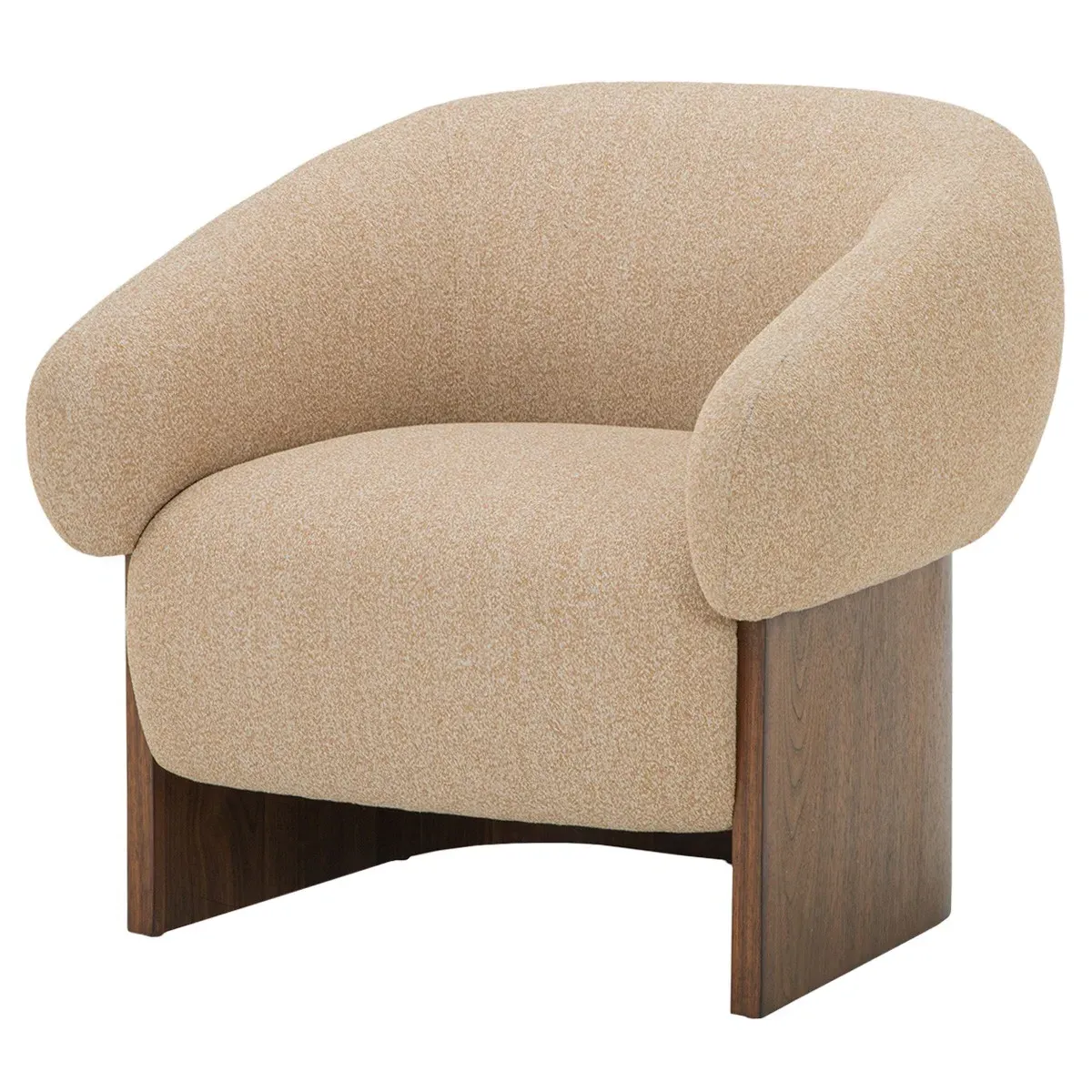 Ophelia Tan Boucle Arm Chair - Tan image