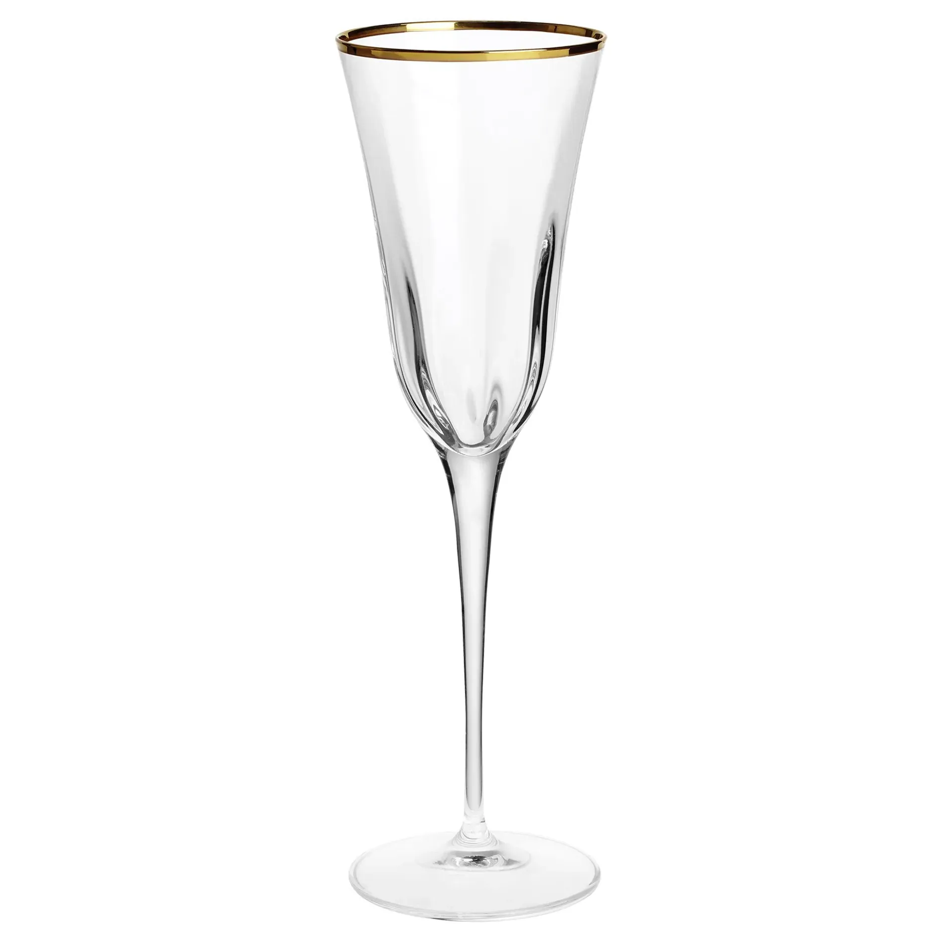 Optical Champagne Flute with Gold Rim - Clear, Glass image