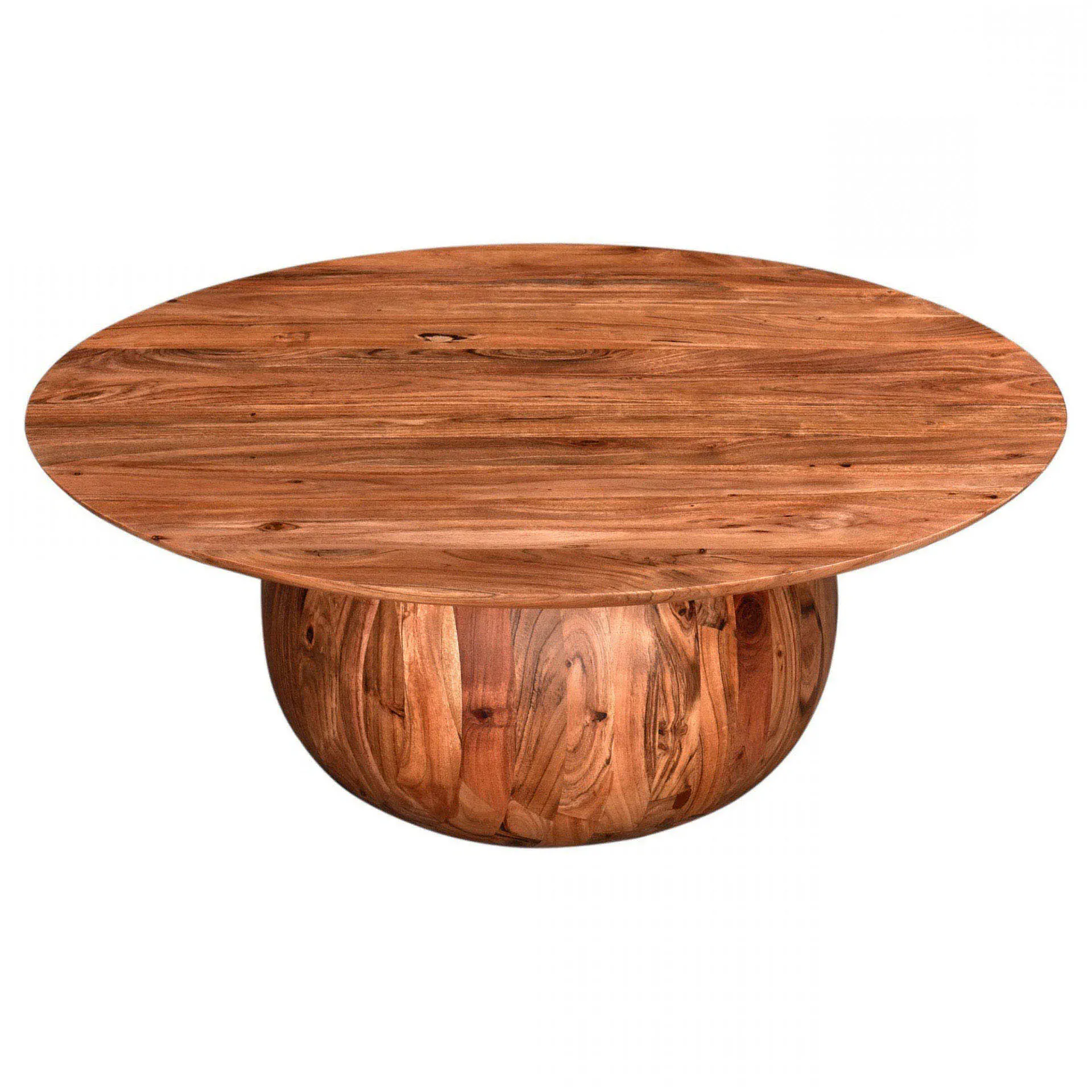 Ordin Round Coffee Table - Brown, Acacia Wood