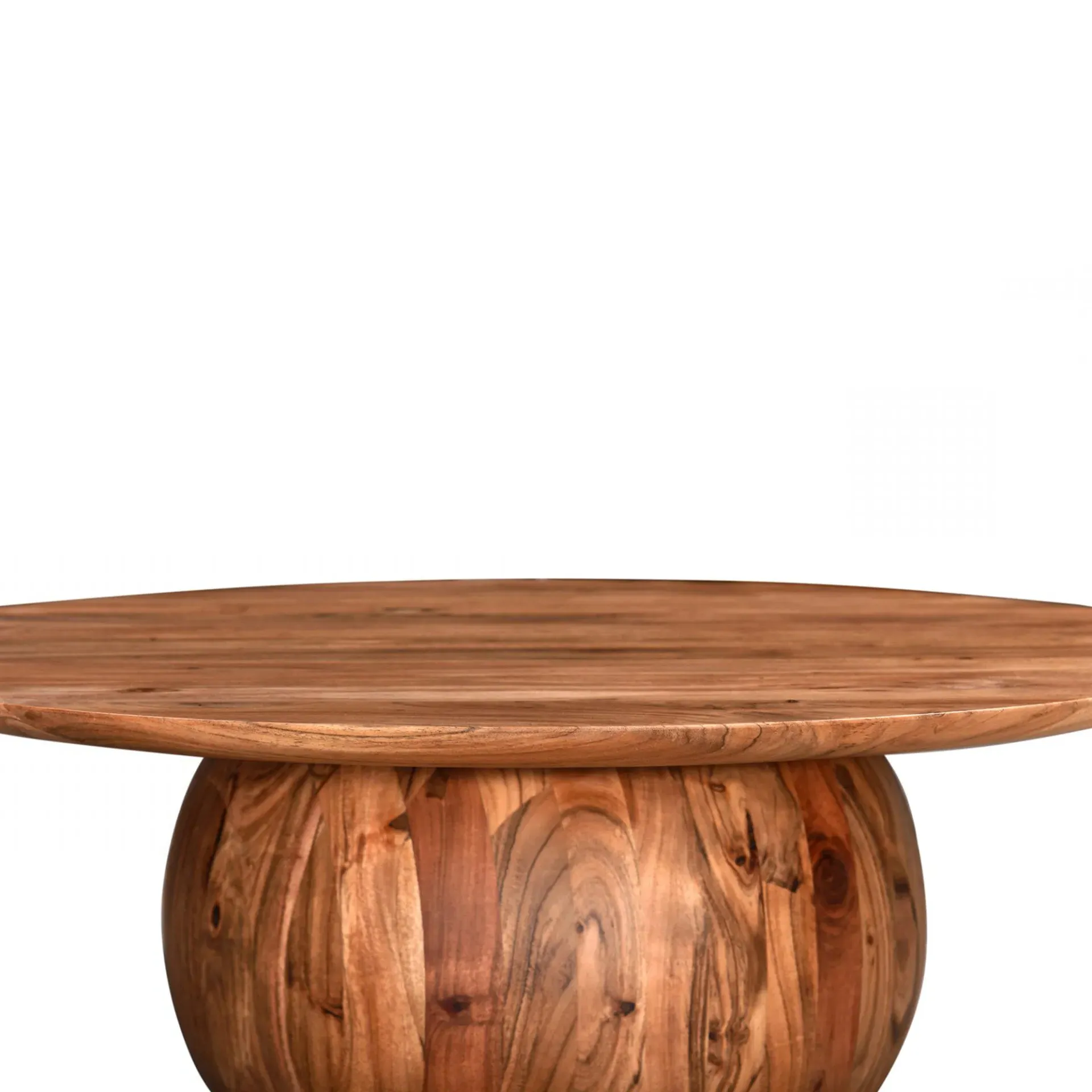 Ordin Round Coffee Table - Brown, Acacia Wood