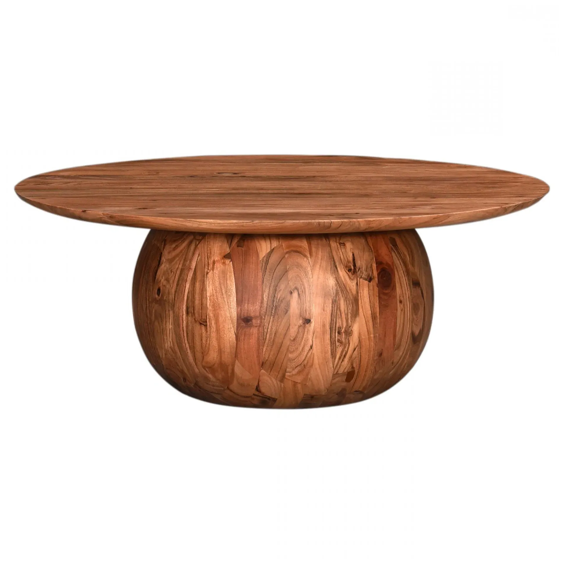 Ordin Round Coffee Table - Brown, Acacia Wood image