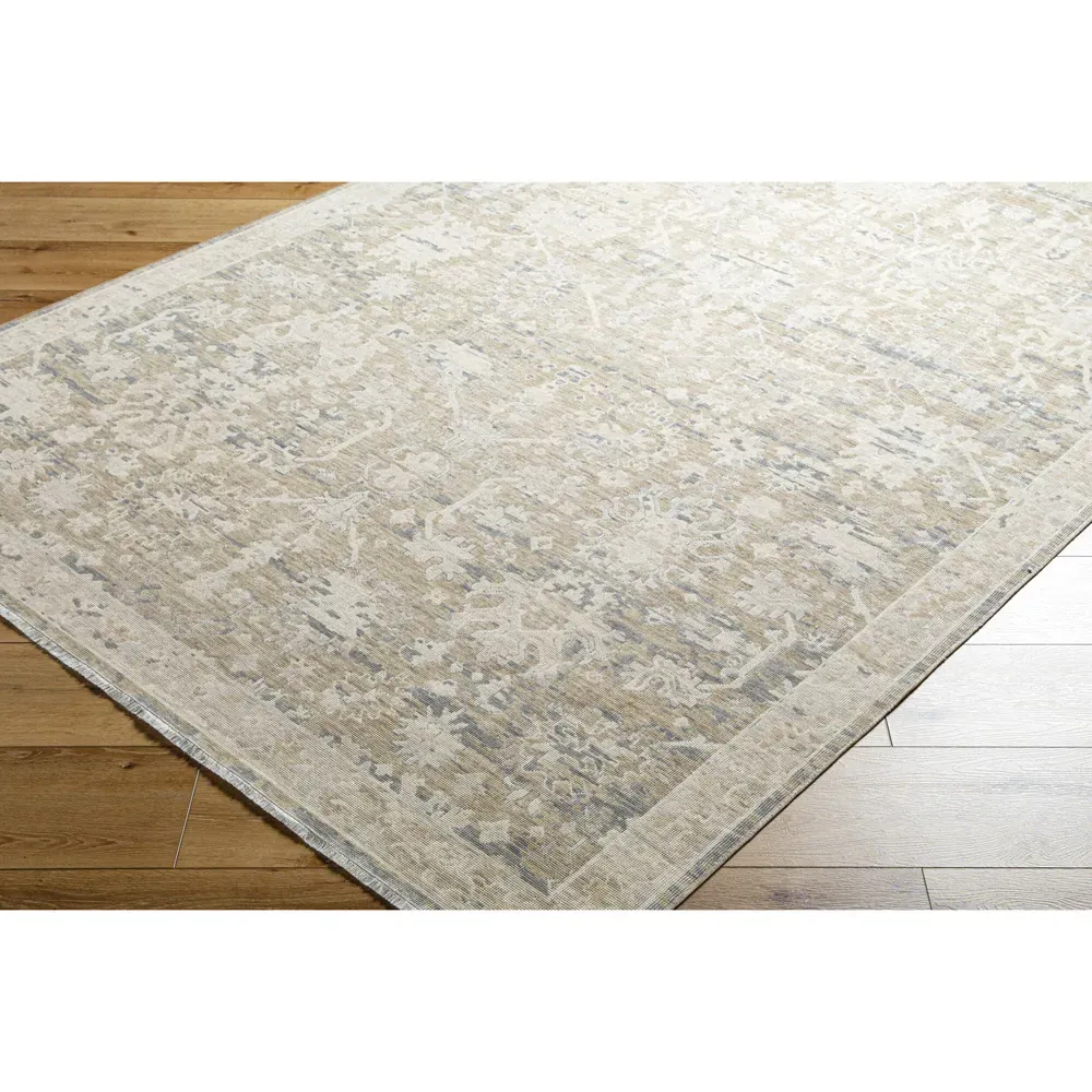 Ori Patterned Rug - Beige, Wool