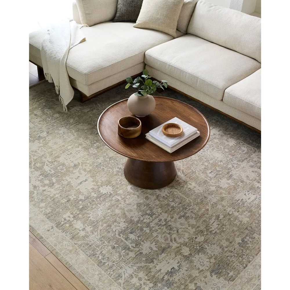 Ori Patterned Rug - Beige, Wool