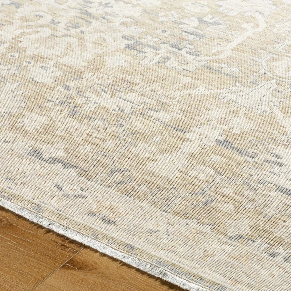 Ori Patterned Rug - Beige, Wool