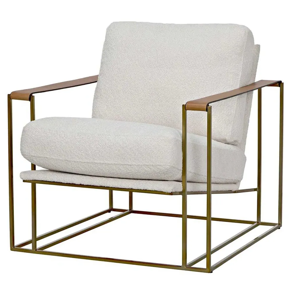 Oriana Upholstered Occasional Chair - Off White, Boucle