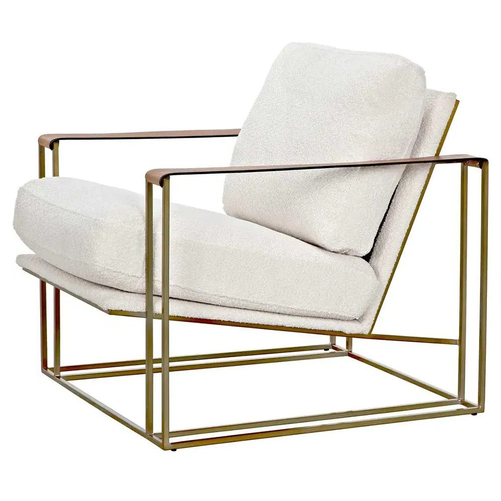 Oriana Upholstered Occasional Chair - Off White, Boucle