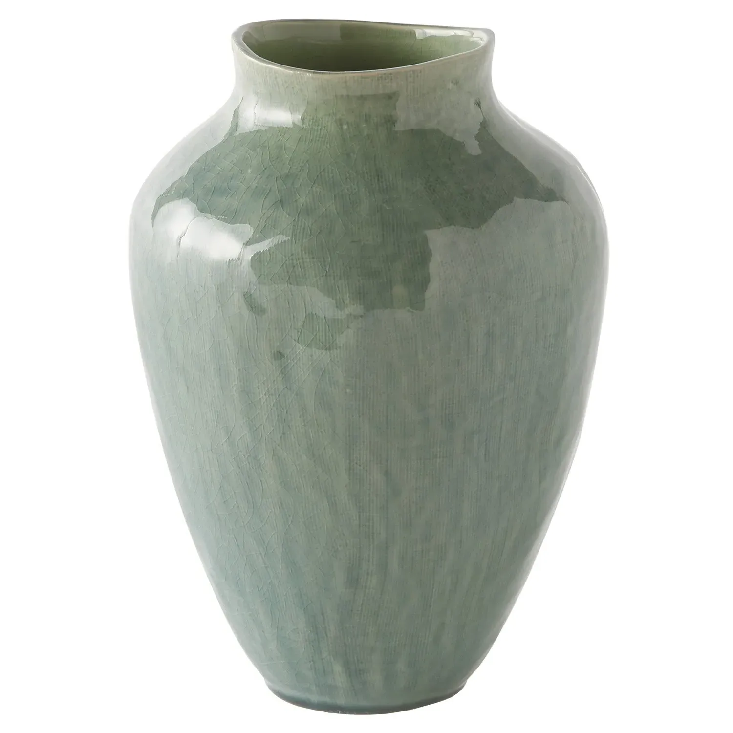 Orielle Small Decorative Table Vase - Green, Ceramic image