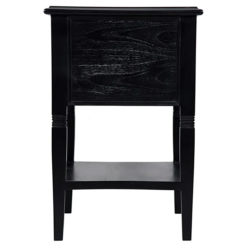 Orien Side Table - Black, Mahogany Wood