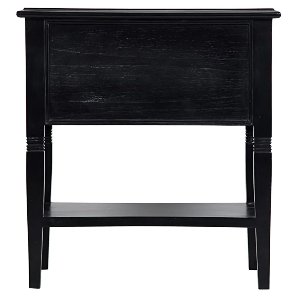 Orien Side Table - Black, Mahogany Wood