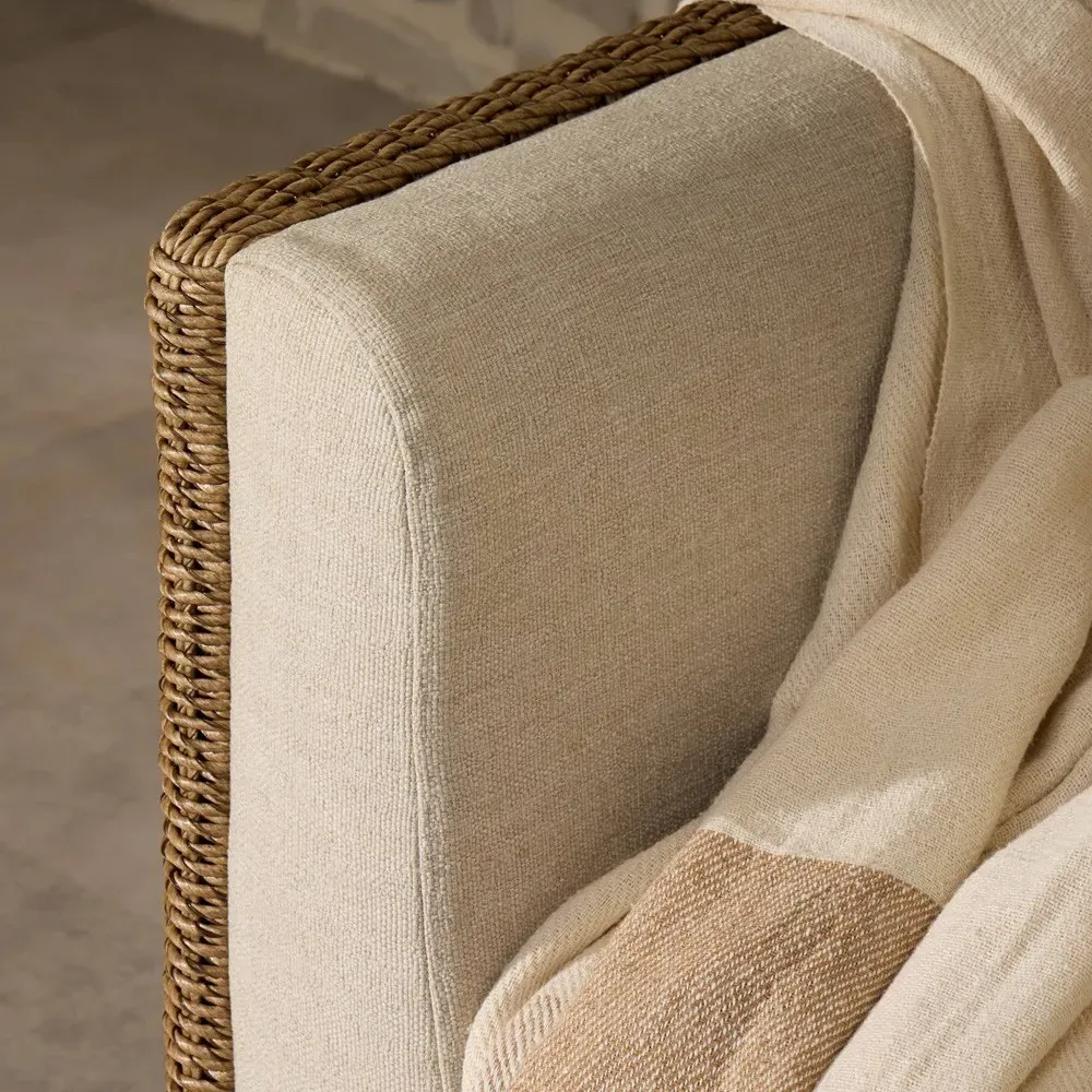 Orin Woven Teak Outdoor Lounge Chair - Brown, Teak