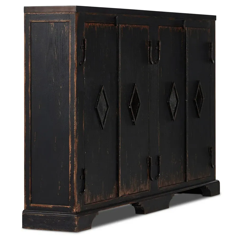 Orion Rustic Lodge Sideboard - Black, Pine