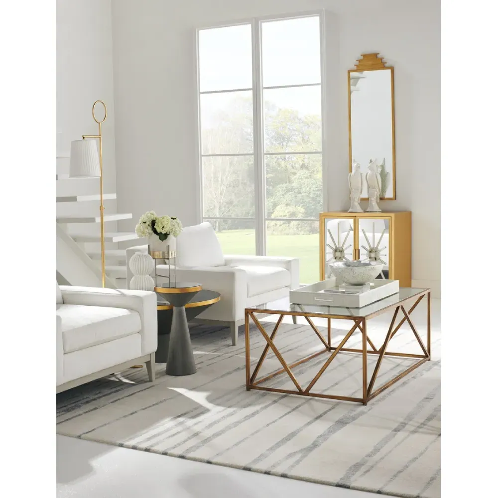 Orion Temple Wall Mirror - Antique Gold, Metal