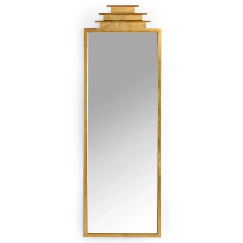 Orion Temple Wall Mirror - Antique Gold, Metal