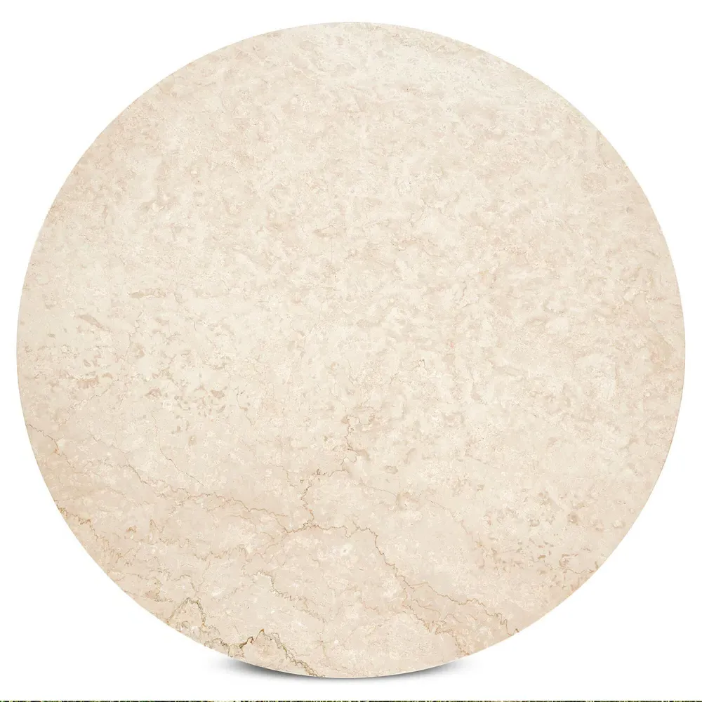 Orkins Round Outdoor Dining Table - Cream, Marble