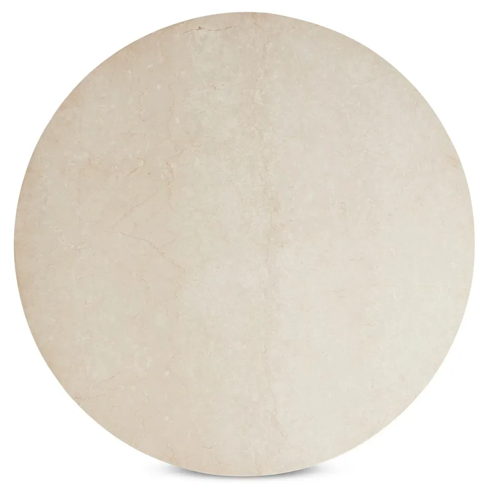Orkins Round Outdoor Dining Table - Cream, Marble