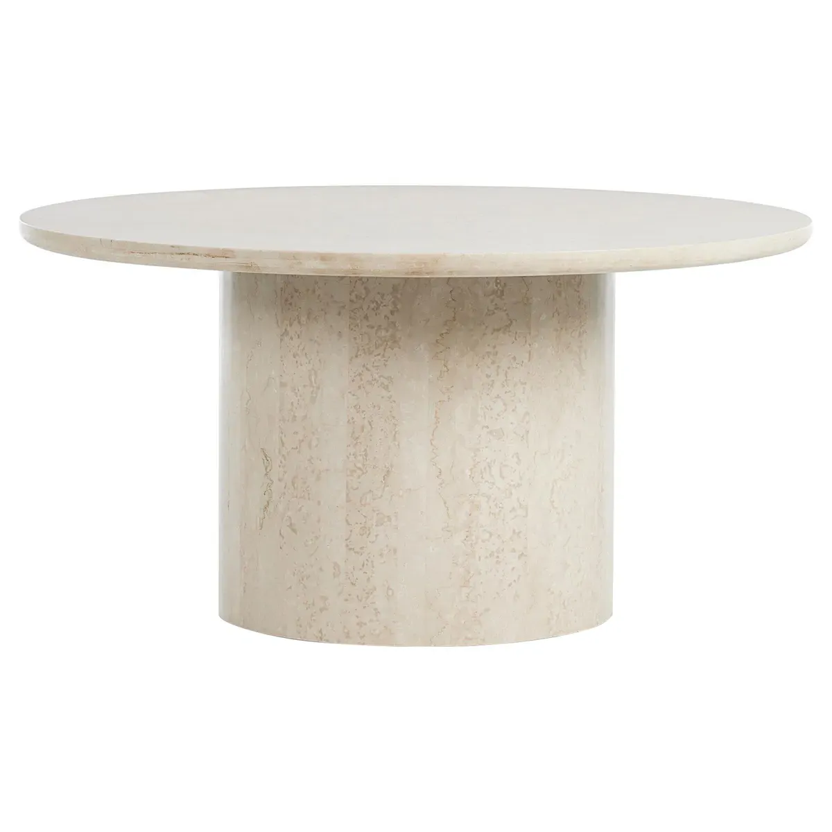 Orkins Round Outdoor Dining Table - Cream, Marble
