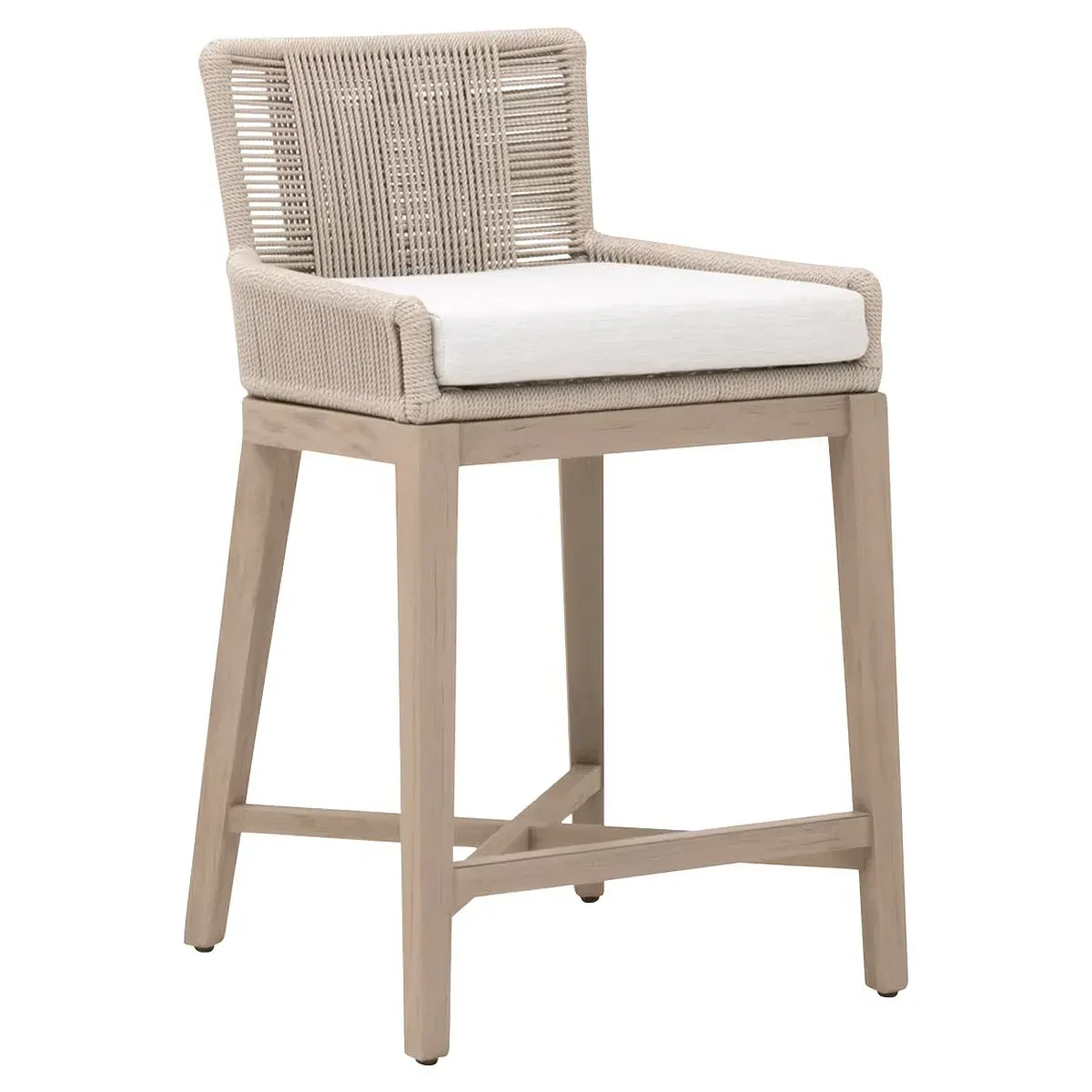 Orla Coastal Outdoor Counter Stool - Brown, Teak